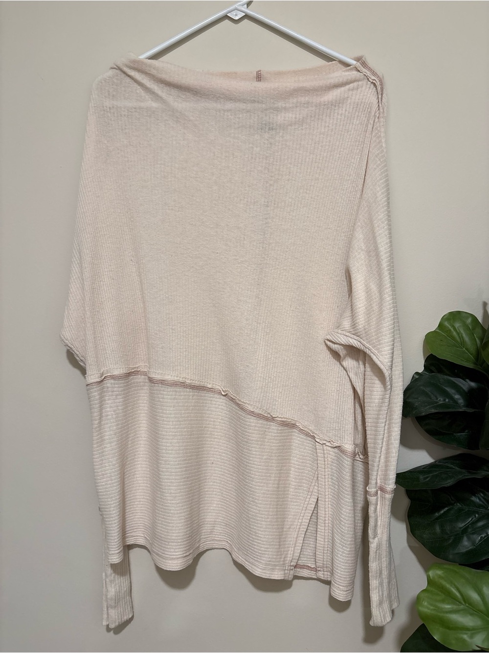 We The Free Blush Ribbed Knit Skirt